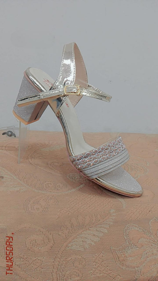 Women’s Glamour Glitter Block Heel Sandals