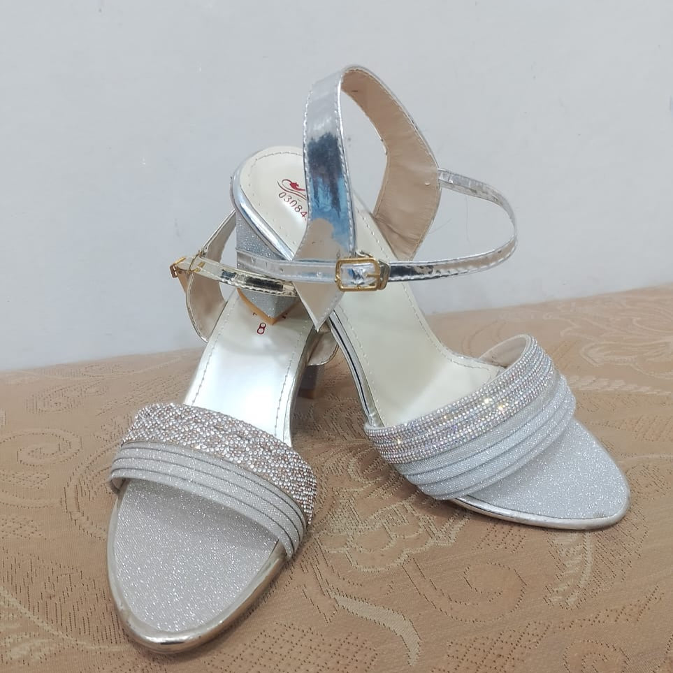 Women’s Glamour Glitter Block Heel Sandals