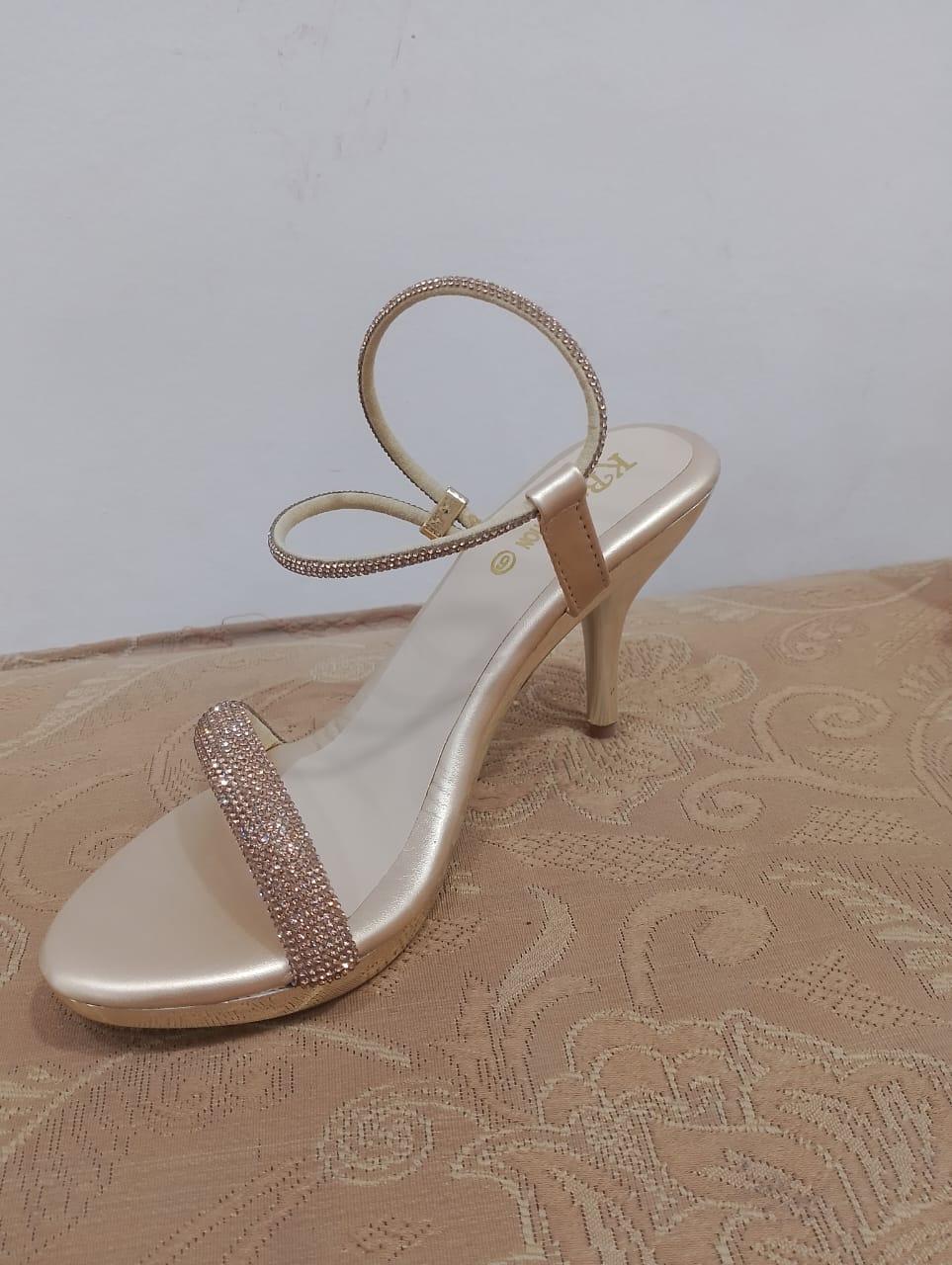 Elegant Gold Rhinestone Stiletto Heels – Luxe Party Wear