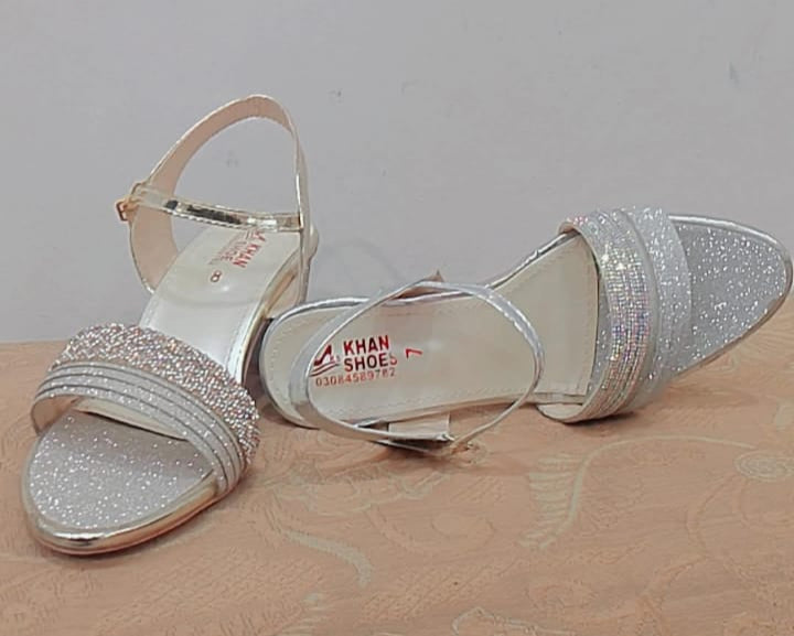 Women’s Glamour Glitter Block Heel Sandals