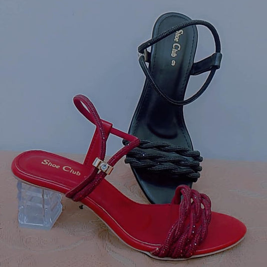 Women’s Elegant Transparent Block Heel Sandals